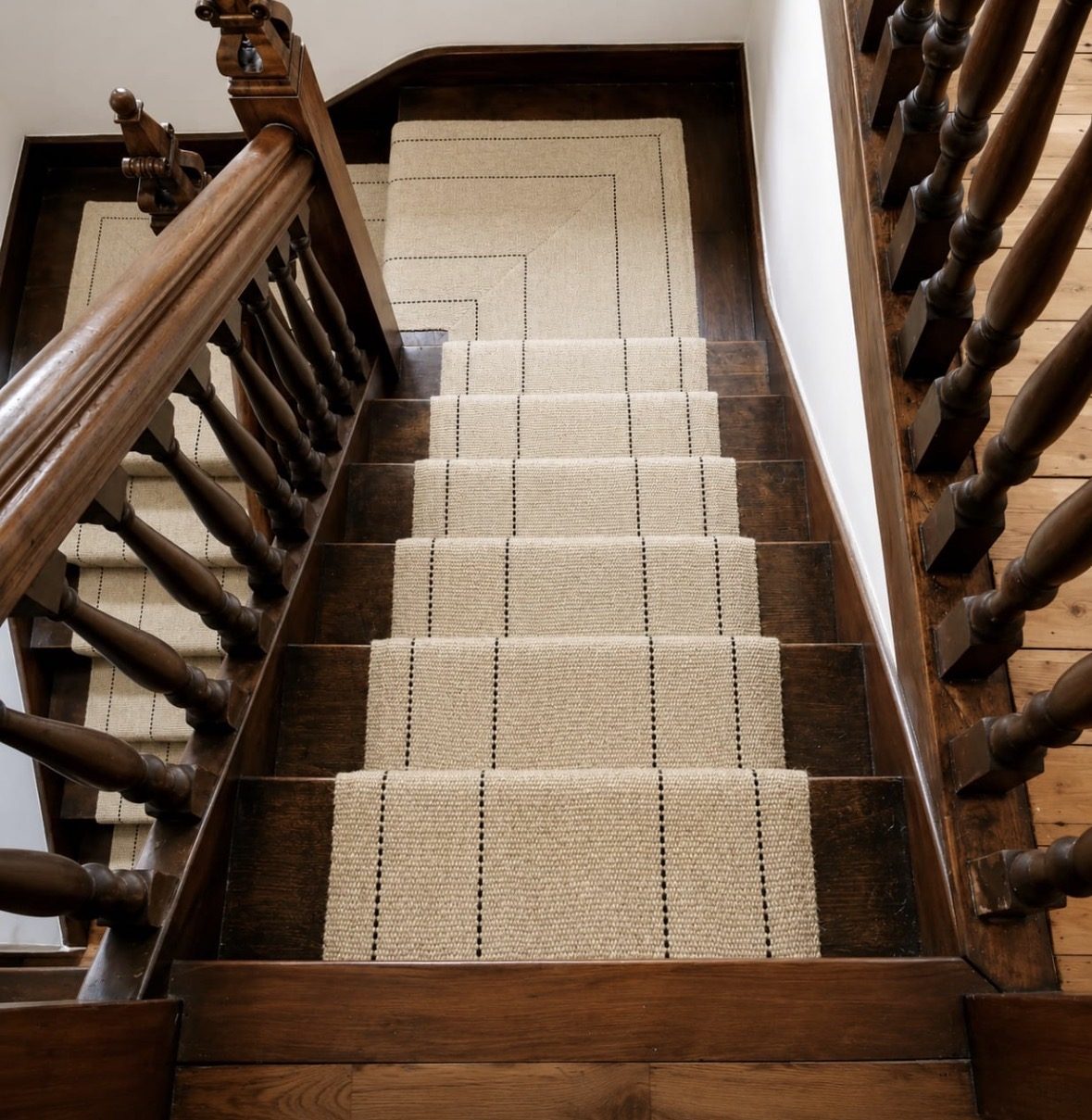 Cream, dark pinstripe